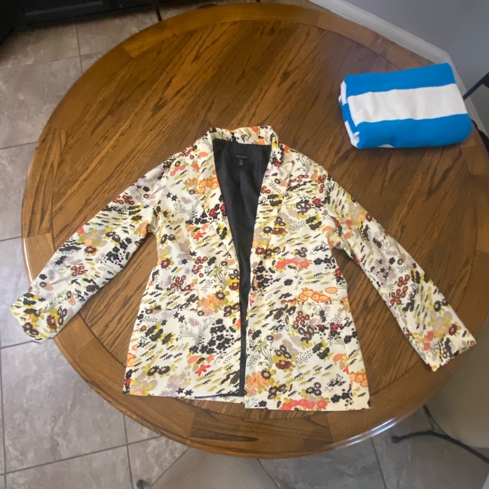 top shop blazer with flowers